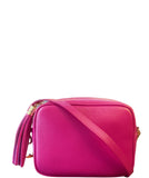 Women’s Italian Leather Soho Crossbody Shoulder Bag, Fuchsia 