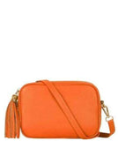 SANO SOHO Style Soft Italian Leather Compact Shoulder / CrossBody Bag, Orange