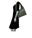 Ladies Made in Italy Dark Grey Soft Leather Hobo Bag / Shoulder Bag