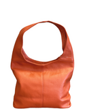 SIGNORIA Burnt Orange Soft Italian Leather Hobo / Shoulder Bag