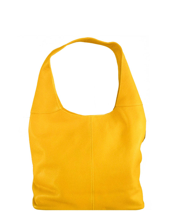 Women’s Made in Italy Yellow Soft Leather Hobo Bag / Shoulder Bag