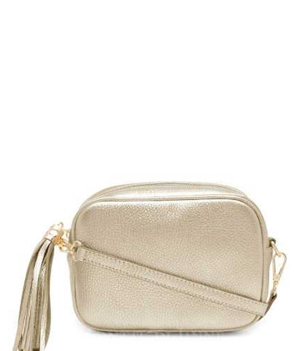 Women’s Italian Leather Soho Shoulder Crossbody Bag Metallic Gold